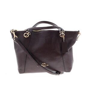 Coach Oxblood Maroon Leather Shoulder Bag